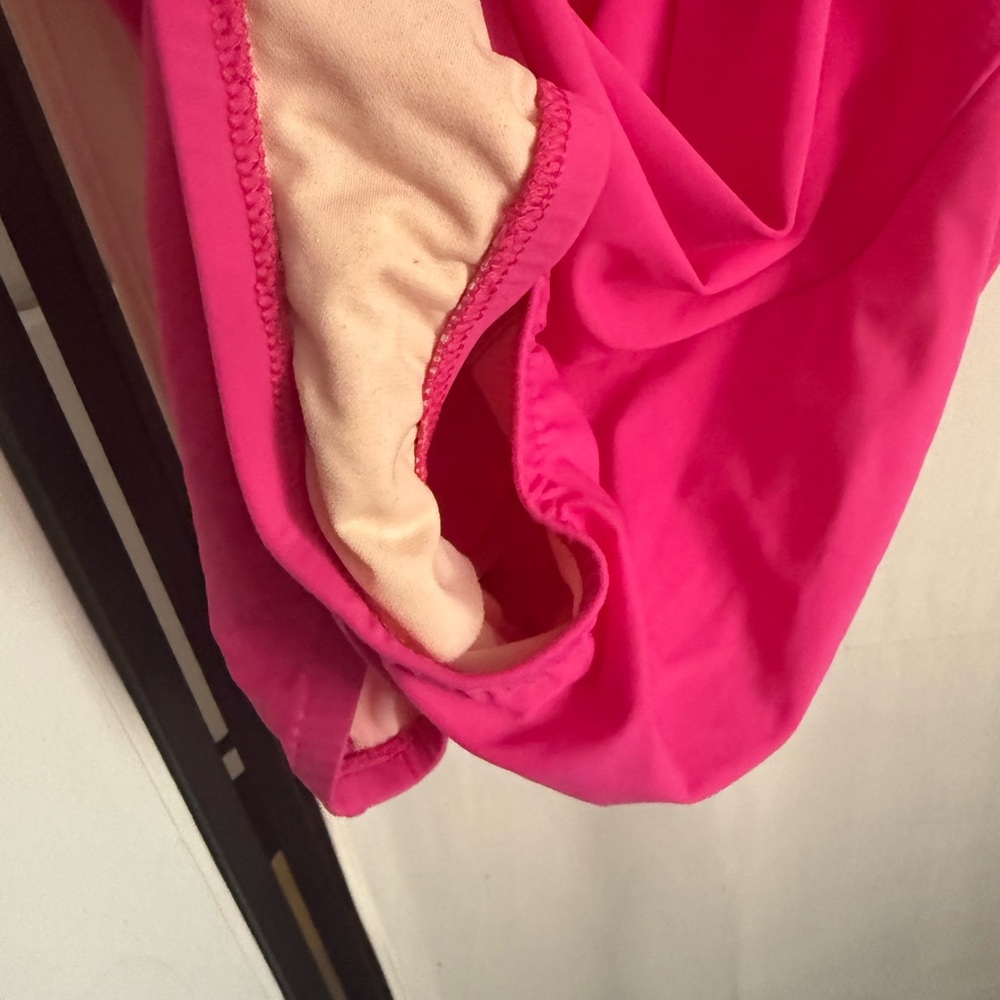 Maxine Of Hollywood Bright Pink Ruched Swimsuit - Picture 10 of 12